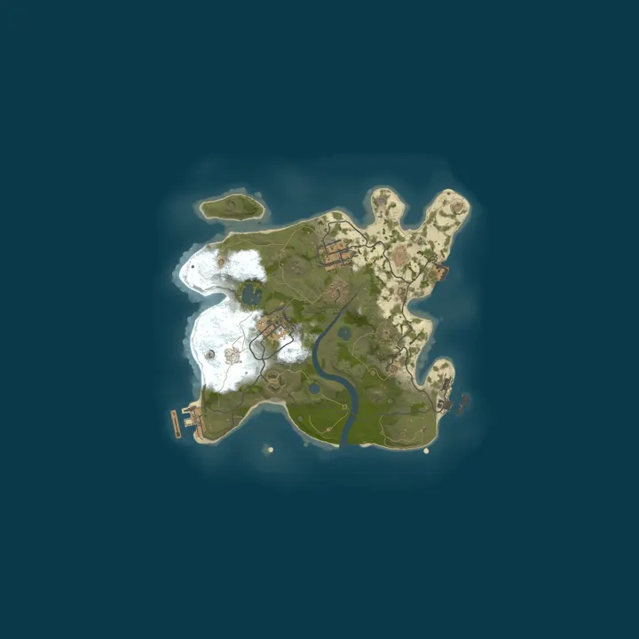 Map of My Solo Rust Server