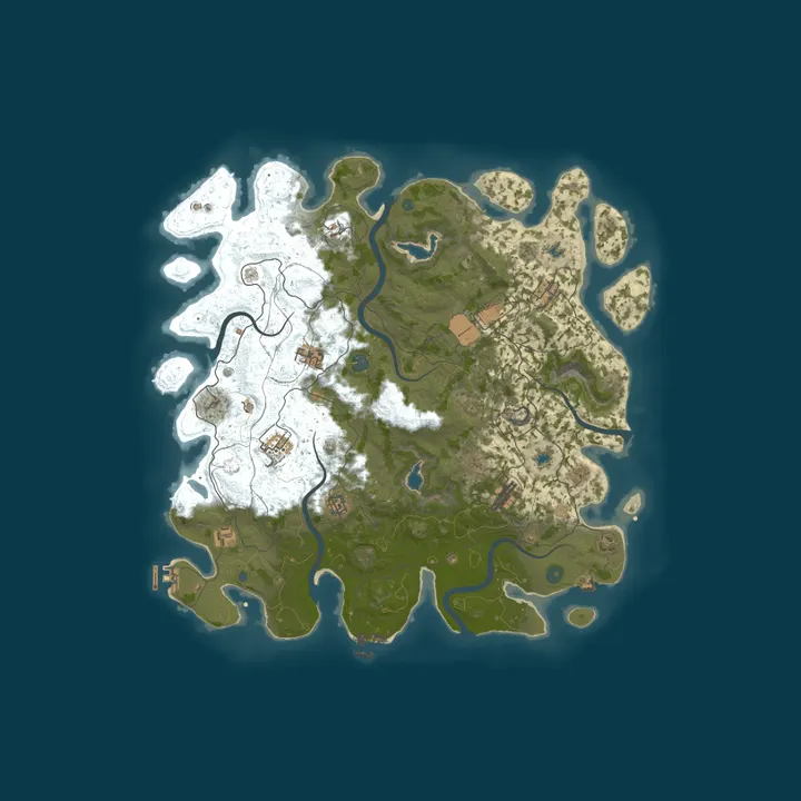Map of Rusty Island Paradise AU 5X PVE