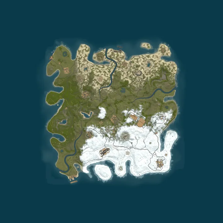Map of IRS Rust PVE/PVP Zones TP|Kits|Clans|LVLs|Quests|Drugs|Events