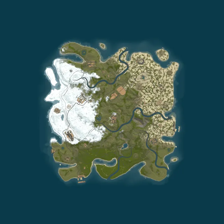 Map of Better Heterika [Cozy PvE] - Zombies|RaidBases|Events|Brads