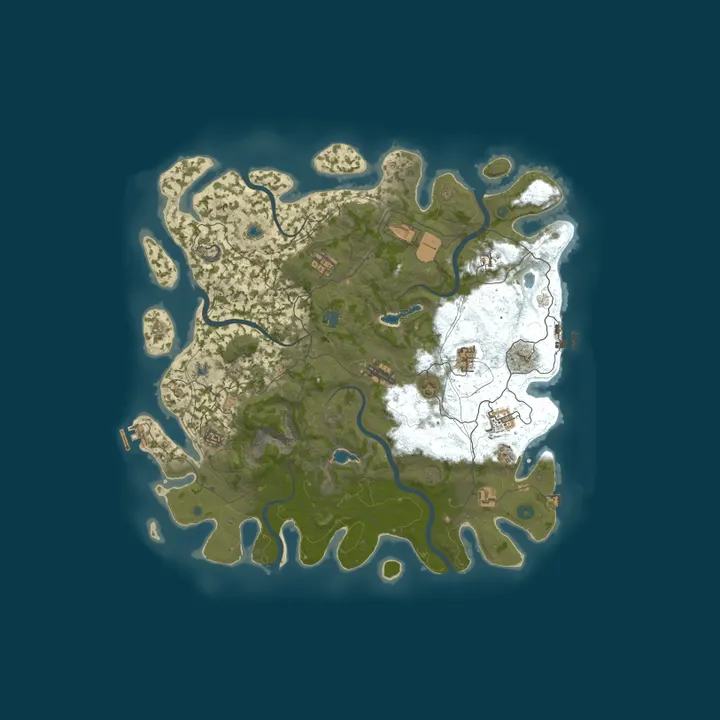Map of #1 Rust Saratov Relax [PVE|RaidBases|TP|Kits|Events|Bosses]