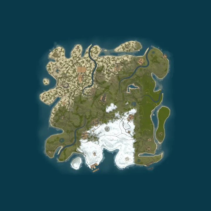 Map of Rusterz.com | Modded 2x All Biomas | MAPWIPE 12.10