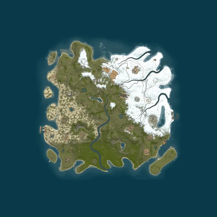 Map of RustMates | 2x | Duo | Monthly | Events | Kits | JUST WIPED