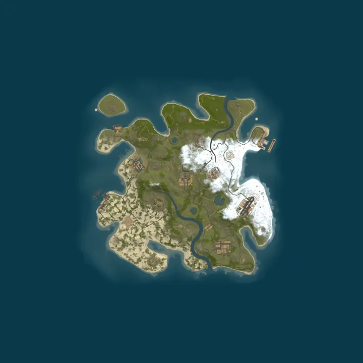 Map of A Shockbyte Rust Server