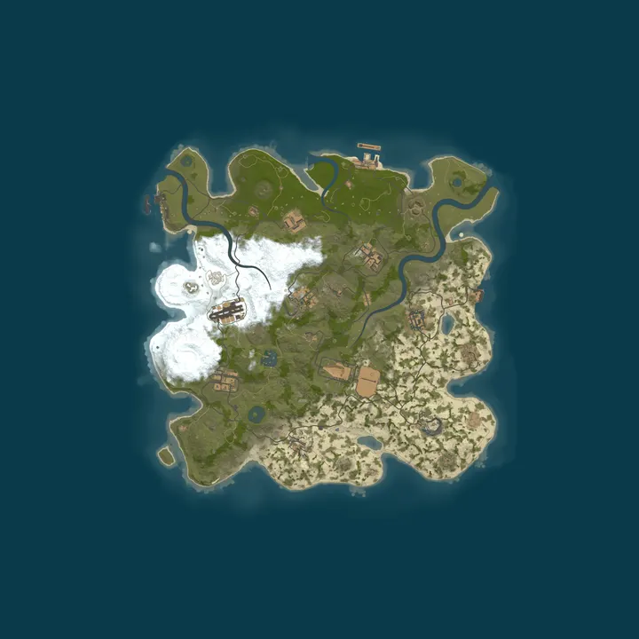 Map of A Shockbyte Rust Server