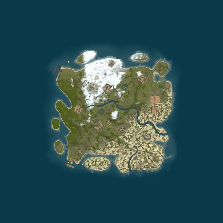 Map of [EU] Rustborn 3x | Kits | TP | Raid Bases | Monthly