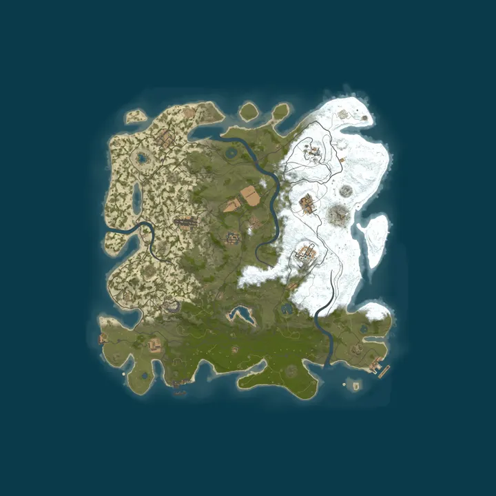 Map of A Shockbyte Rust Server