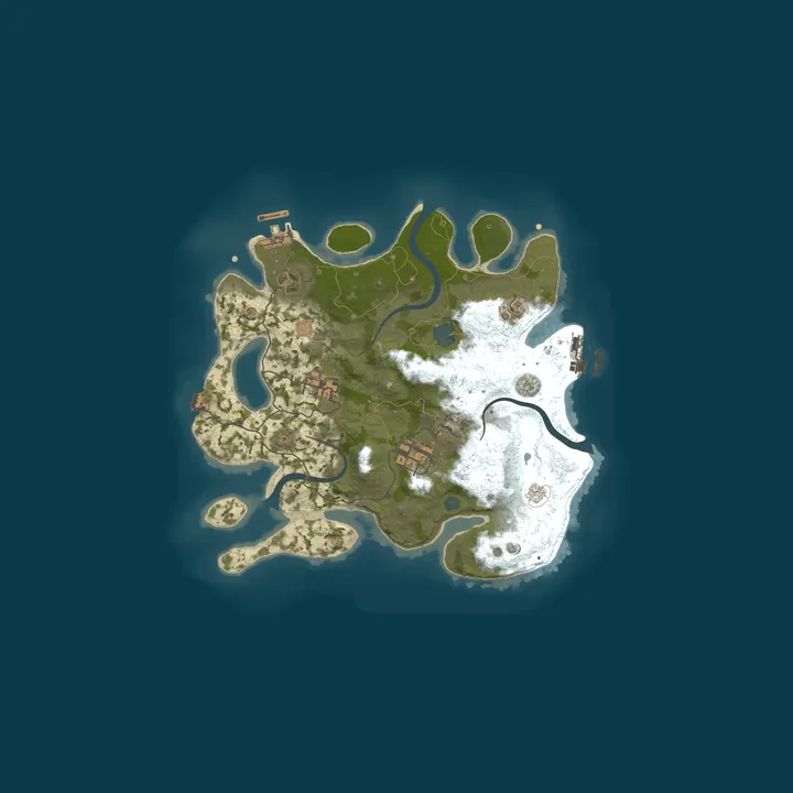 Map of A Shockbyte Rust Server