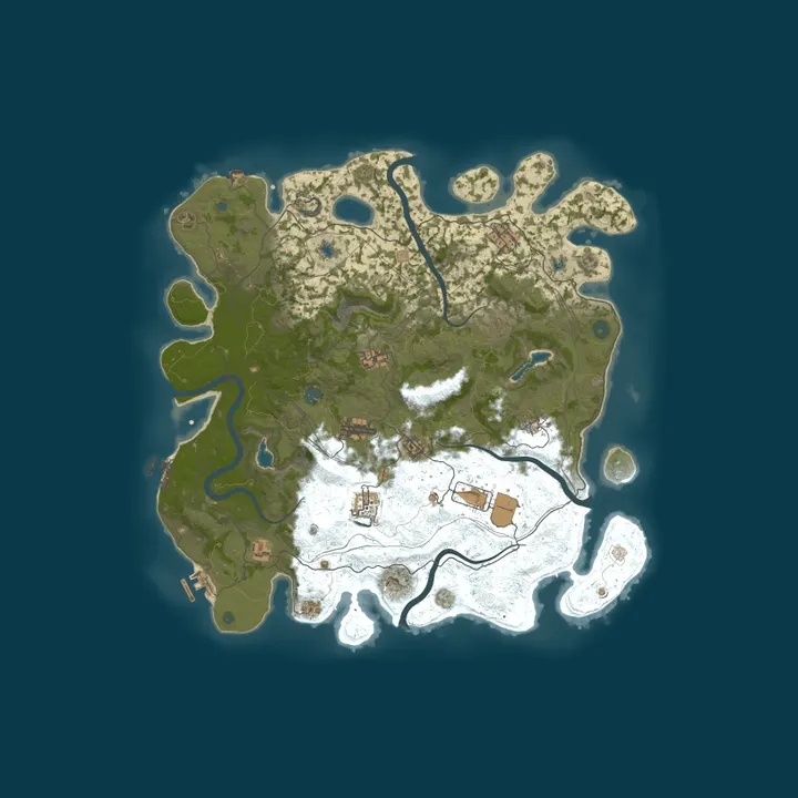 Map of GHOST Rust | 2X Vanilla+ | Monthly | No BP Wipes