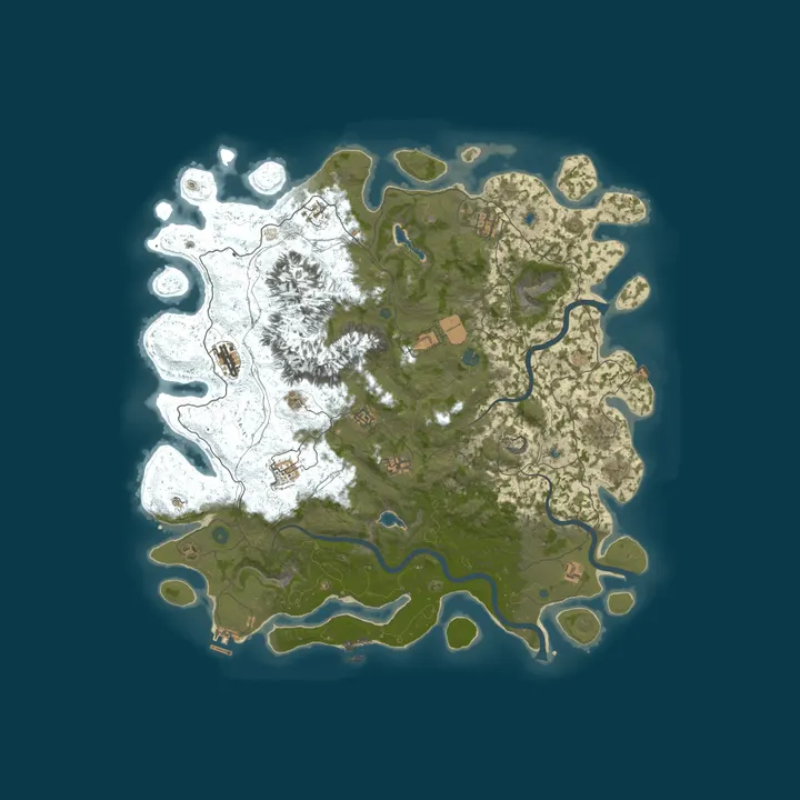 Map of A Shockbyte Rust Server