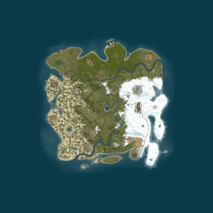 Map of ELEVATE RUST|3X SOLO/DUO/TRIO|RAIDABLE BASES|BEGINNER FRIENDLY
