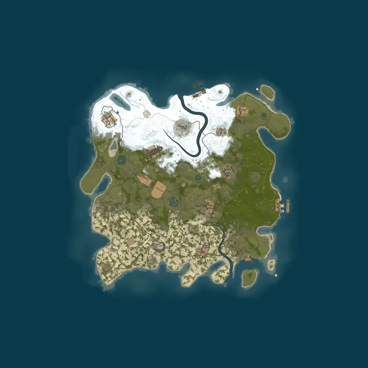 Map of A Shockbyte Rust Server