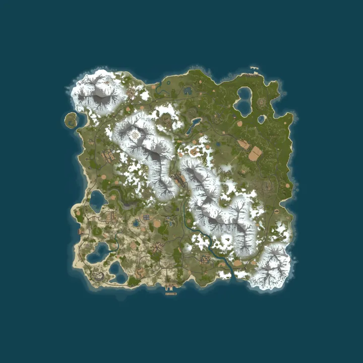 Map of World War Rust SLAYERS.GG 1000x PVP NOBPS|SKIN|KITS|TP|ZOMBIES