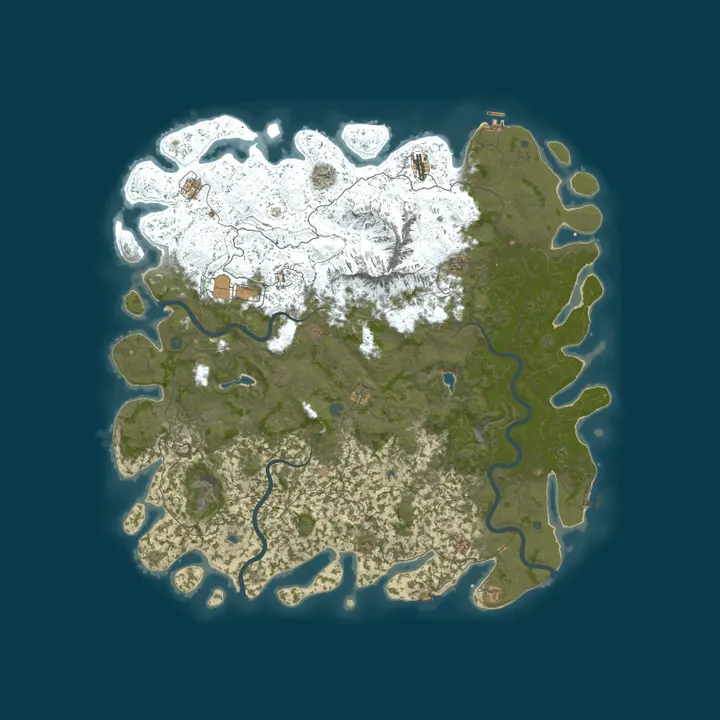 Map of T-Rusty Game Server! Straight Vanilla Rust