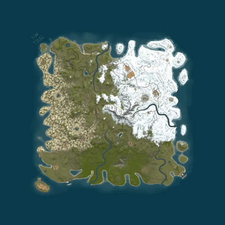 Map of NoTime Blighted PvE 5x Custom - Zombies | SkillTree | RaidBases