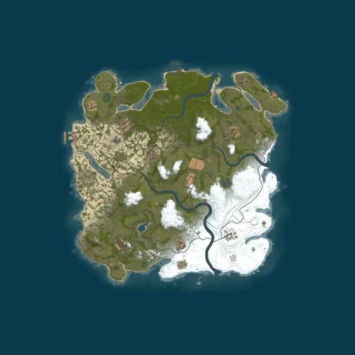 Map of Rust4Noobs #1 | Solo/Duo | Softcore 50% Monthly | No BP Wipe