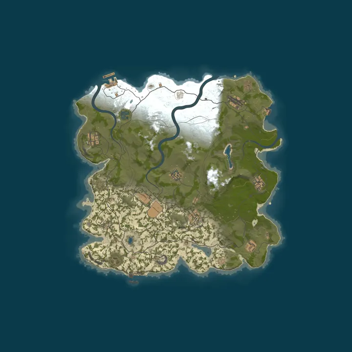 Map of BRUTAL RUST | PVP | ZOMBIES-EVENTS-ANTICHEAT