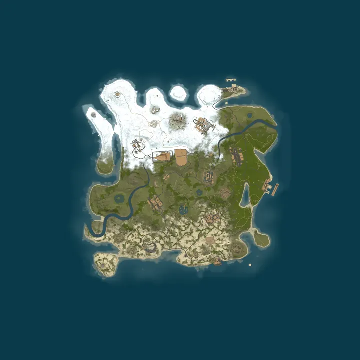 Map of MOJI RUST x300|MAX8|SKINS|LOOT+|NoDonate 04.09