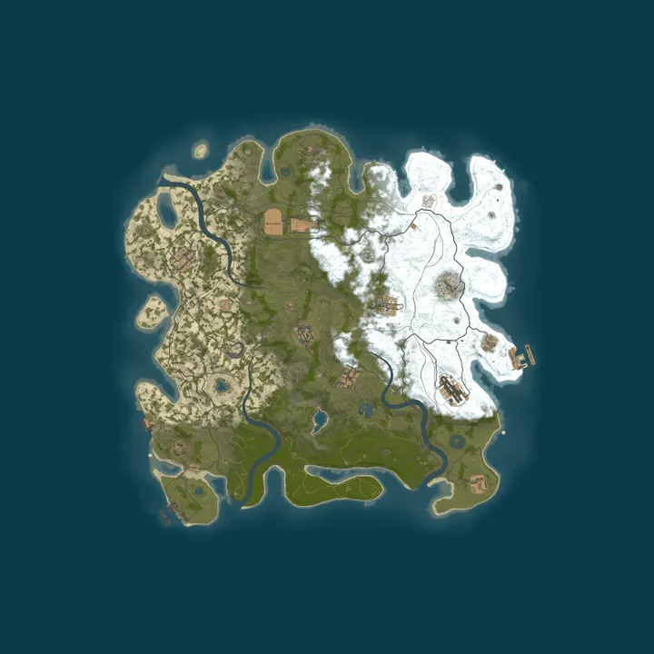Map of #6 EPIC RUST MAX2 [X2|TP|KITS|RPG|PVP] 12.10 Wipe