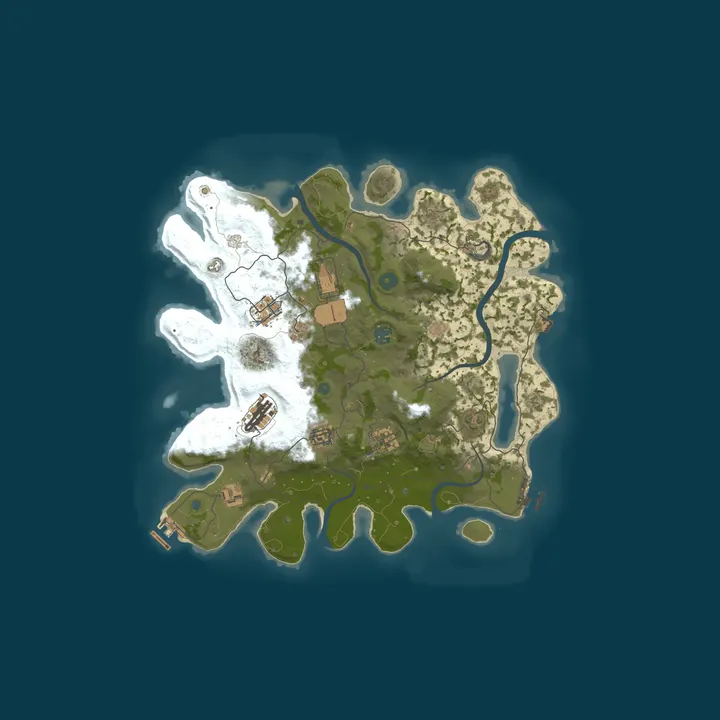 Map of RUSTWORLD.CC [CA] Montreal - Newbie Paradise | Monthly/PvE | Wi