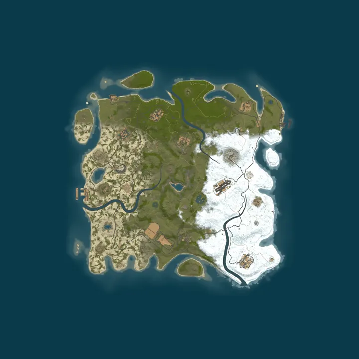Map of A Shockbyte Rust Server