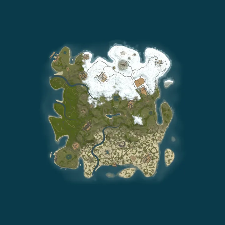 Map of A Shockbyte x Discord Production Rust Server
