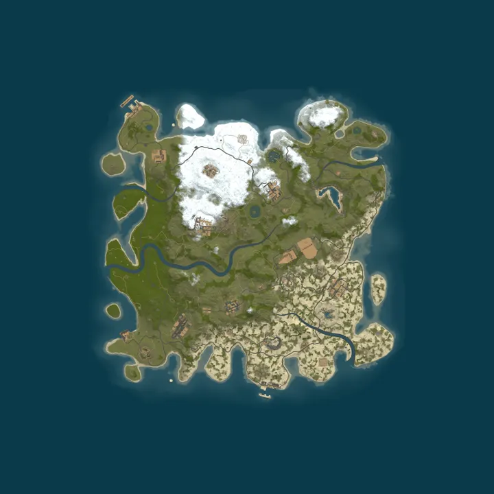 Map of [US] AshRust 2x Monthly Solo/Duo/Trio | No BP Wipes