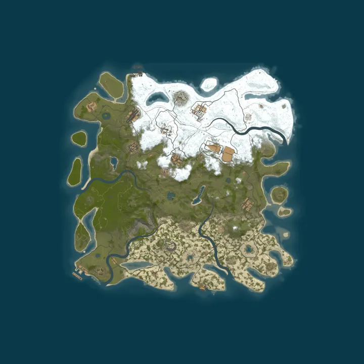 Map of Rust R Us 3x | Kits | Loot+ | Raidable bases | Shared Bps