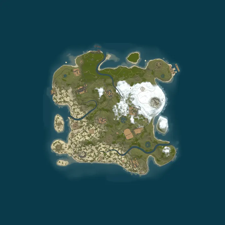 Map of RUST BUSH | 2X | SOLO ONLY