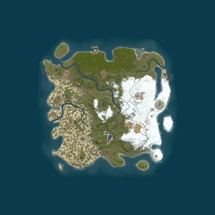 Map of [10/1] BCR Original PvPvE | 4x | PvP Zones | Raid Bases | Noob 