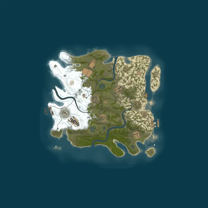 Map of MOJI RUST x500|MAX8|SKINS|LOOT++|KITS 13.10