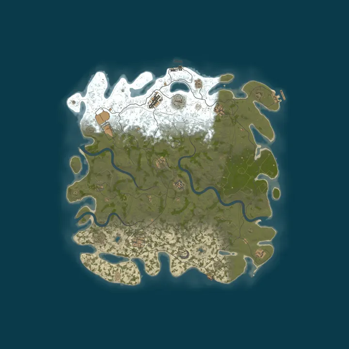 Map of A Shockbyte x Discord Production Rust Server