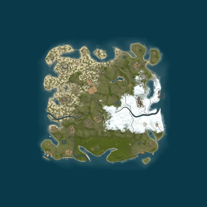 Map of Rust Zombie Raids Test Server