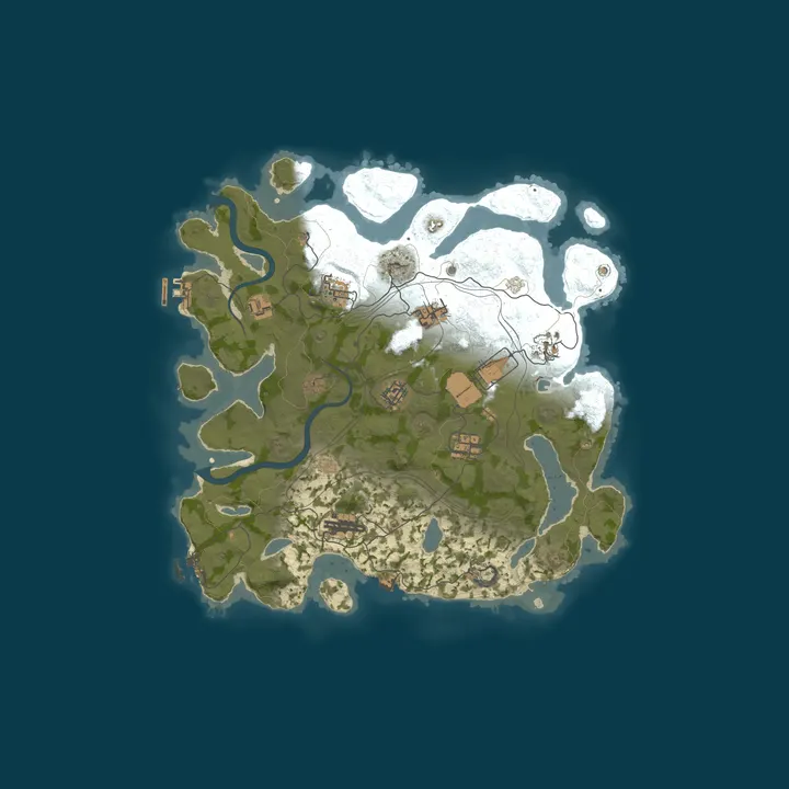 Map of HollowServers.co 2x Monthly Solo/Duo|No BP Wipes|50% Upkeep