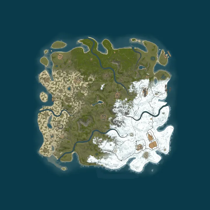 Map of I4ANI|5x|PVP|Scrap+|NPC Bases|Stacks|Insta|Home|Events|Loot+
