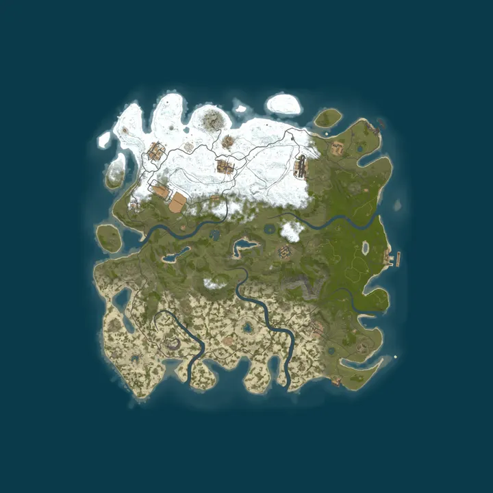 Map of PVE/P Tacs 10x Modded Rust Custom Stacks SkillTree RaidBases