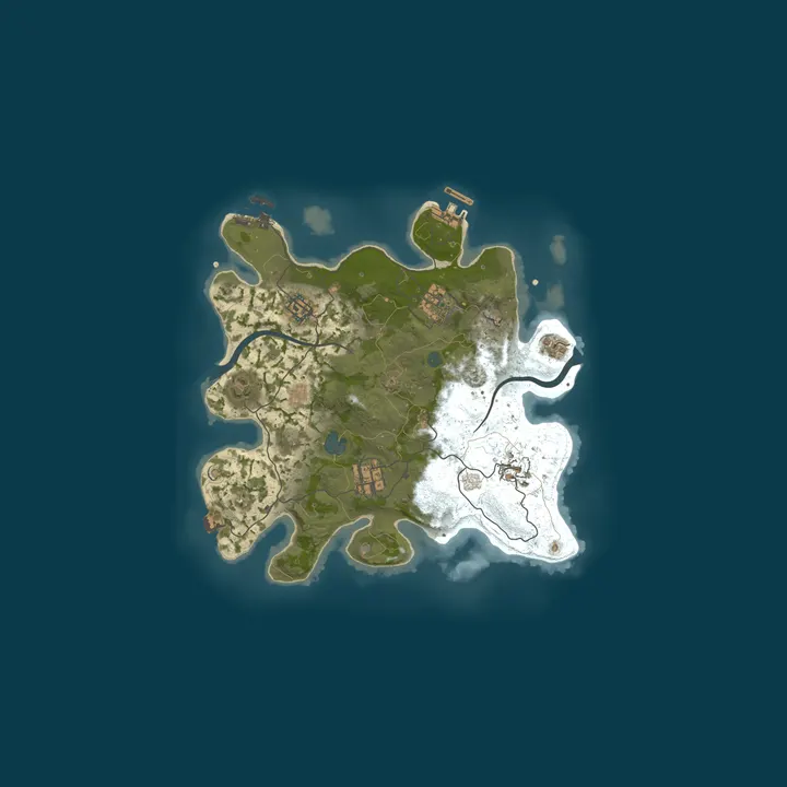 Map of A MineStrator Hosted Rust Server